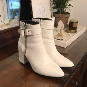 Lightly worn white booties